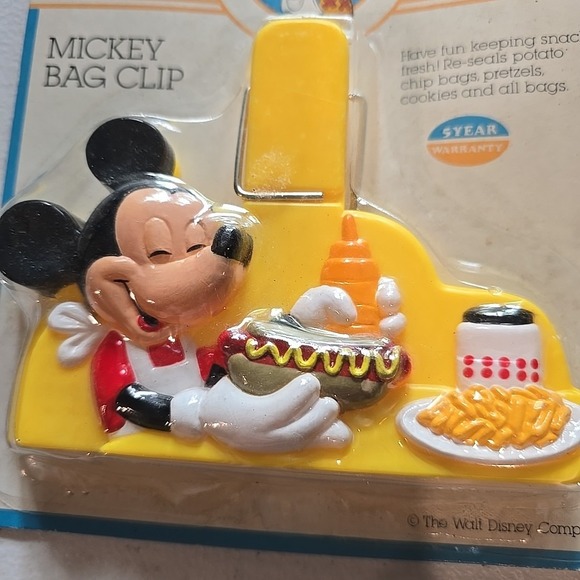 Vintage Chef Mickey Disney Mickey Mouse Bag Clip Chip Clip New HOAN Products - Picture 2 of 6